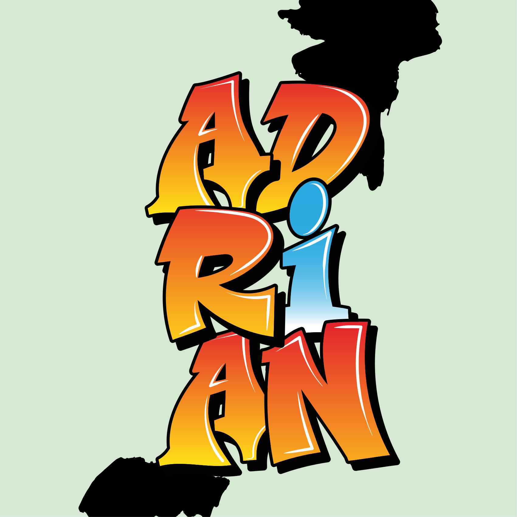 Customisable poster colorful name art - TenStickers