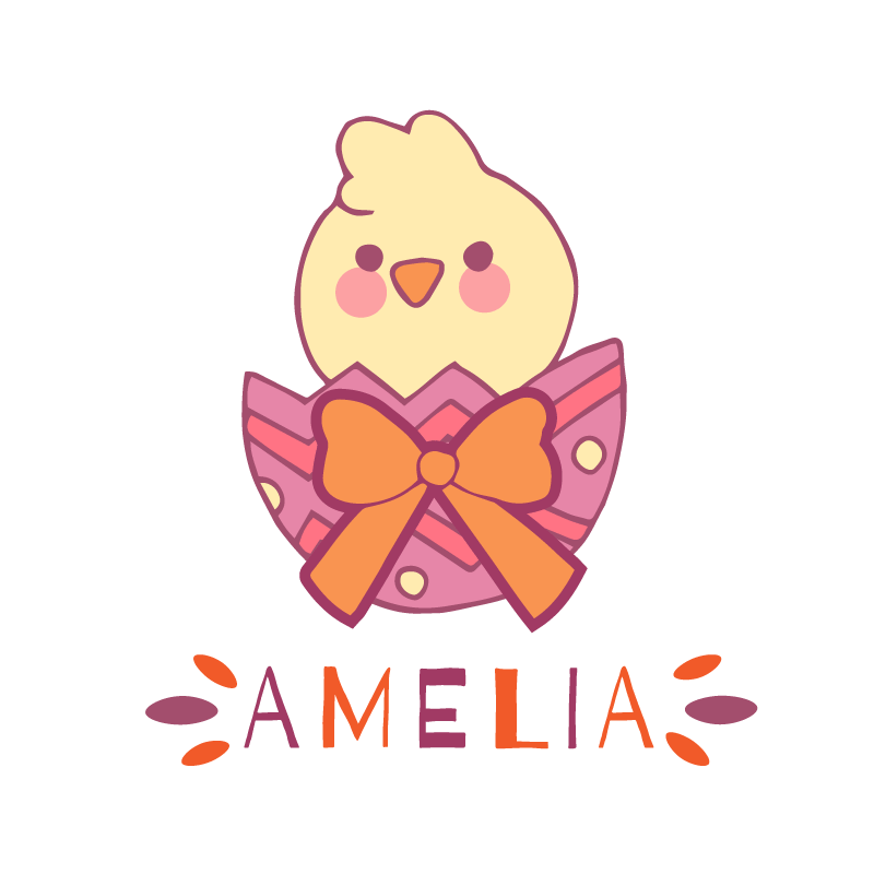 Customisable poster featuring adorable chick illustration - TenStickers
