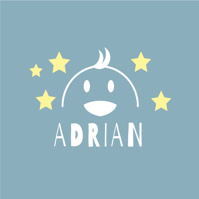 Customisable poster happy character face - TenStickers