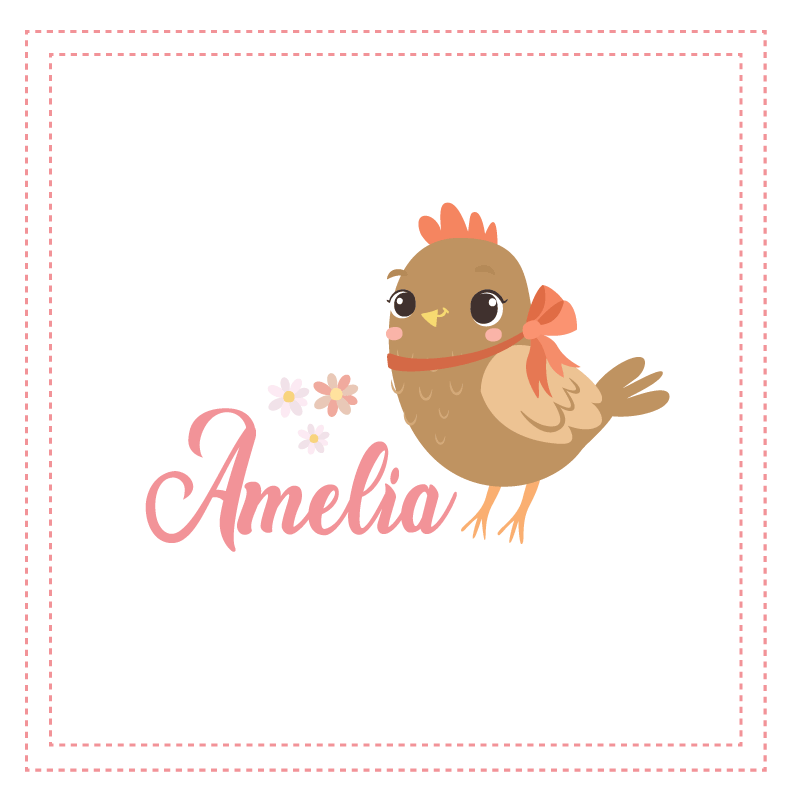 Customisable poster of adorable bird character - TenStickers