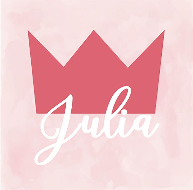 Customisable poster crown personalisation julia - TenStickers