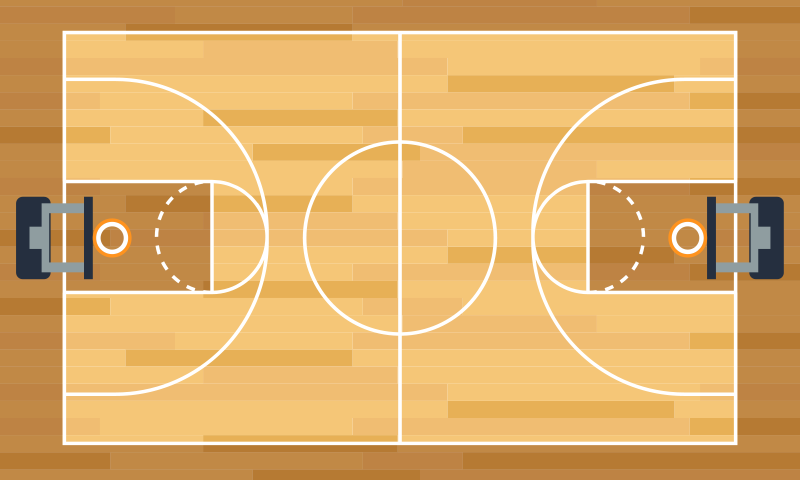Basketball poster youth vinyl court rug - TenStickers