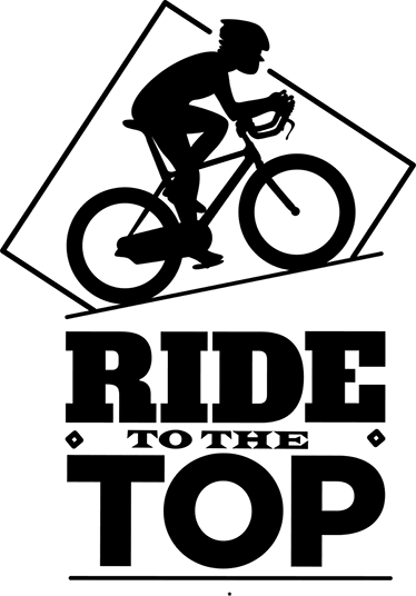 Cycling poster cyclists ride to the top - TenStickers