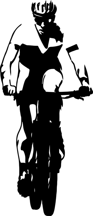 Cycling poster mountain biker on the trail - TenStickers