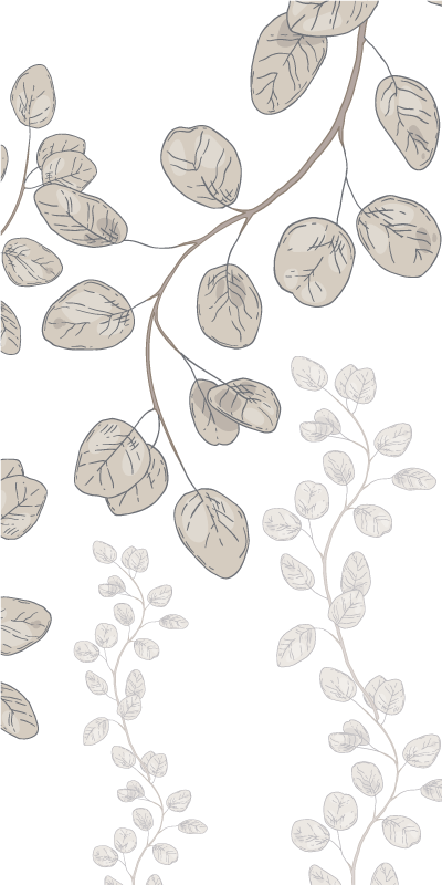 Plant poster with provençal style young leaves - TenStickers