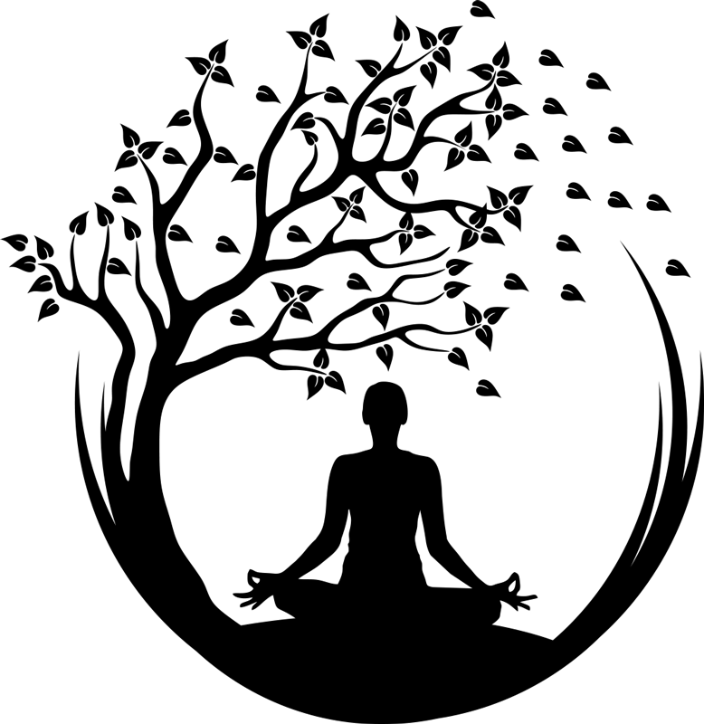 Tree poster yoga tree illustration - TenStickers