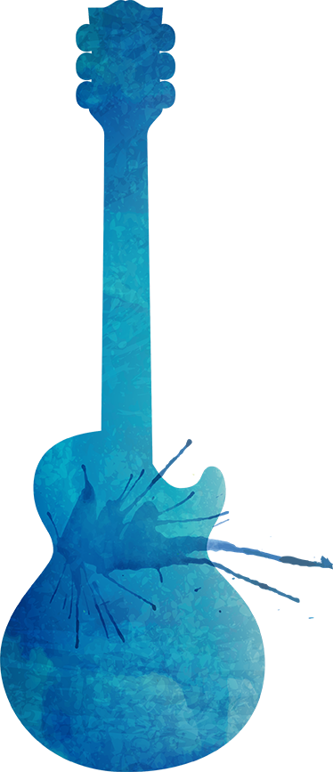 Music poster decorative splatter guitar - TenStickers