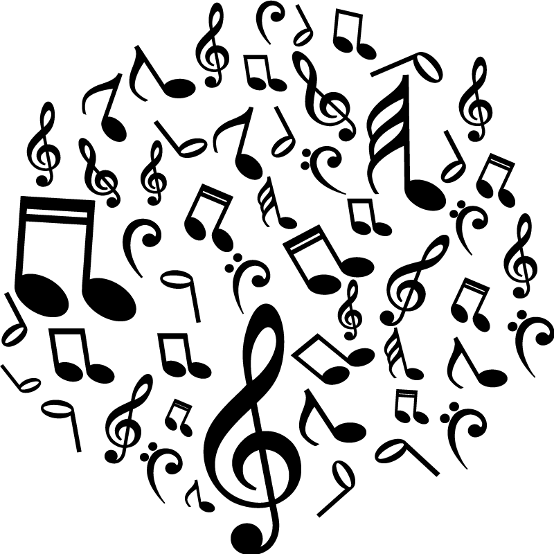 Music poster musical notes vinyl - TenStickers