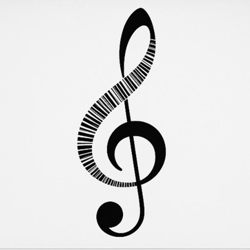 Music poster treble clef design - TenStickers