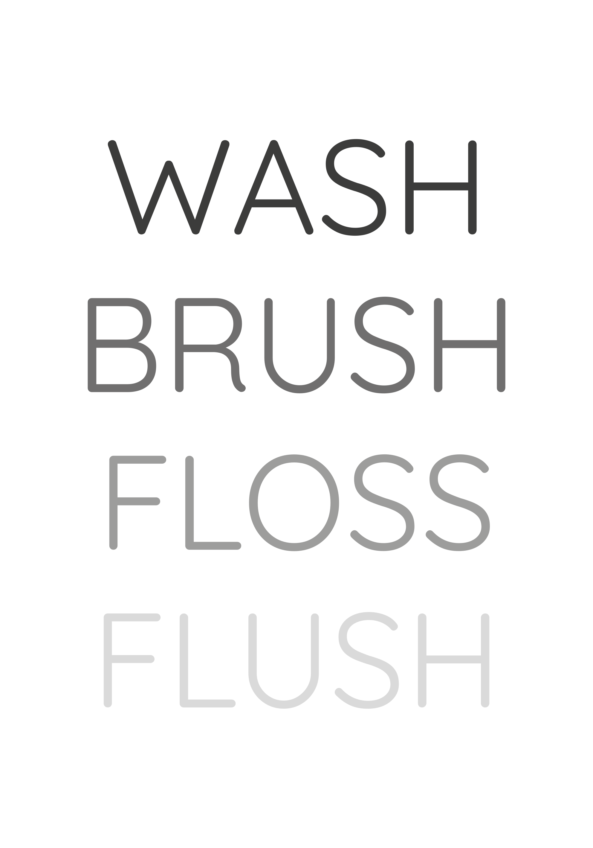 Quote poster for clean smile care routine - TenStickers