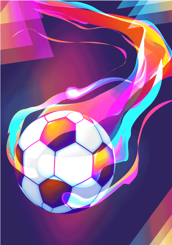 Football poster of soccer stars - TenStickers