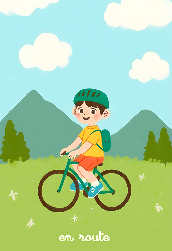 Cycling poster journey ahead - TenStickers