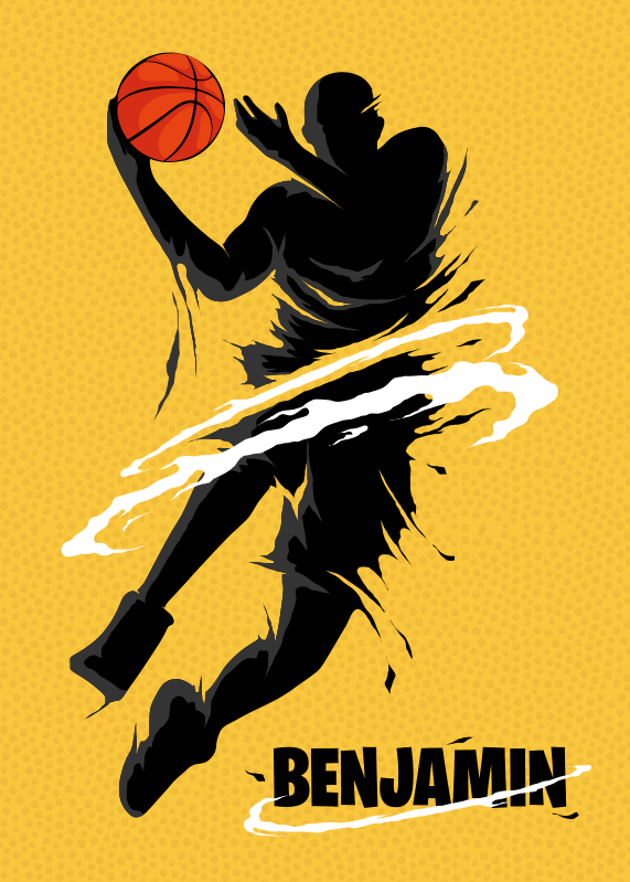 Basketball poster basketball art print for fans - TenStickers
