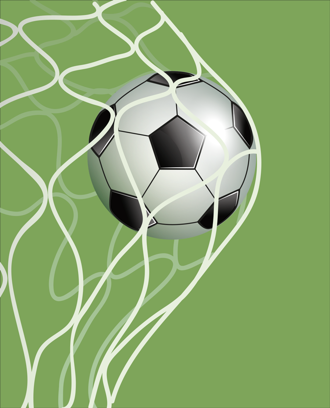 Football poster scoring a goal - TenStickers