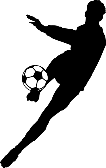 Football poster of a footballer kicking a ball - TenStickers