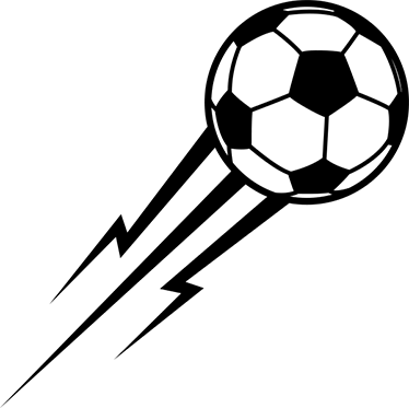 Football poster lightning bolt soccer ball vinyl - TenStickers