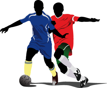 Football poster youth players clash - TenStickers