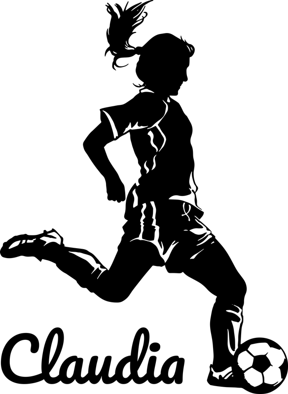 Football poster of named female soccer player - TenStickers