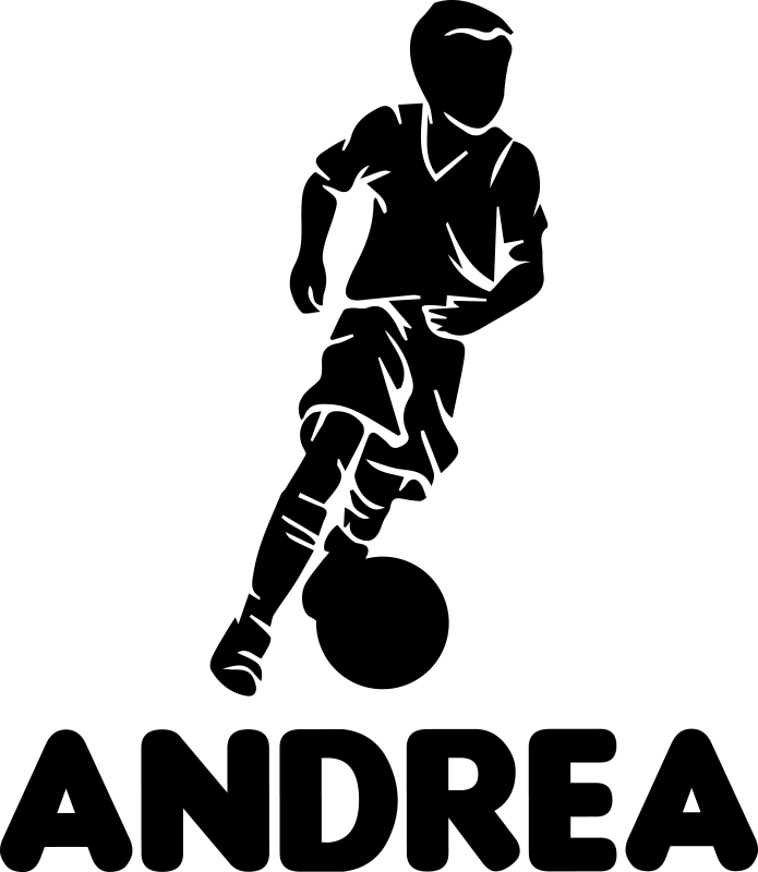 Football poster young player - TenStickers