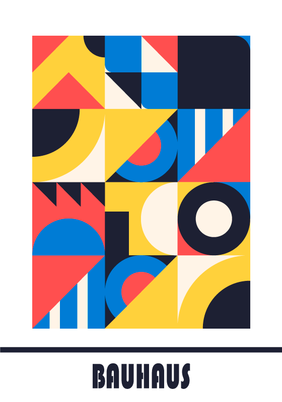 Bauhaus poster design print - TenStickers