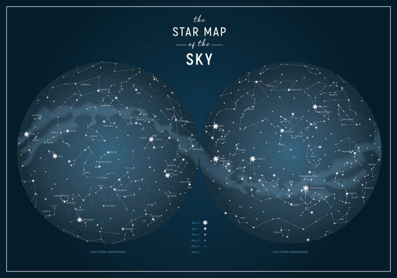 Star map poster poster print - TenStickers
