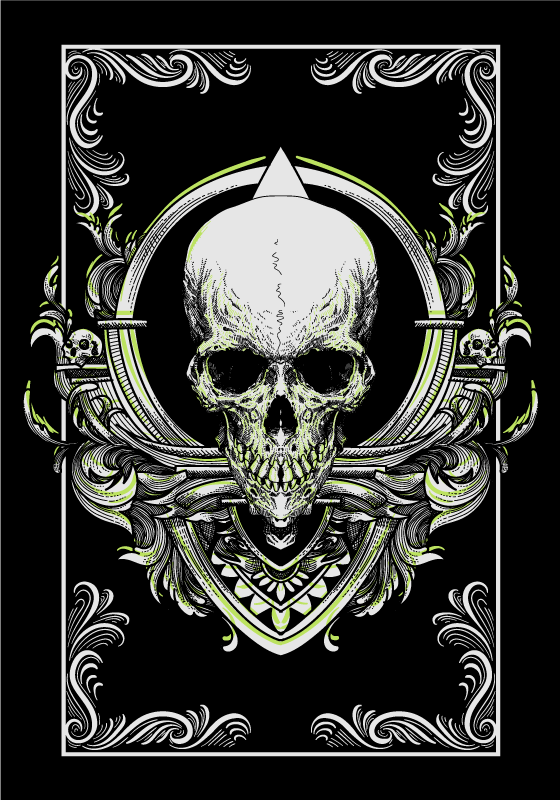Gothic Skull poster print - TenStickers