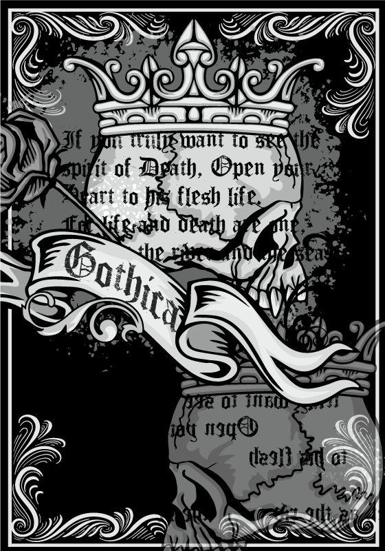 Gothic poster print design - TenStickers