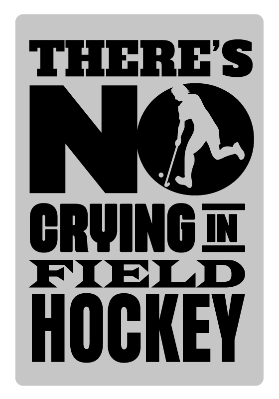 No crying on field hockey poster - TenStickers