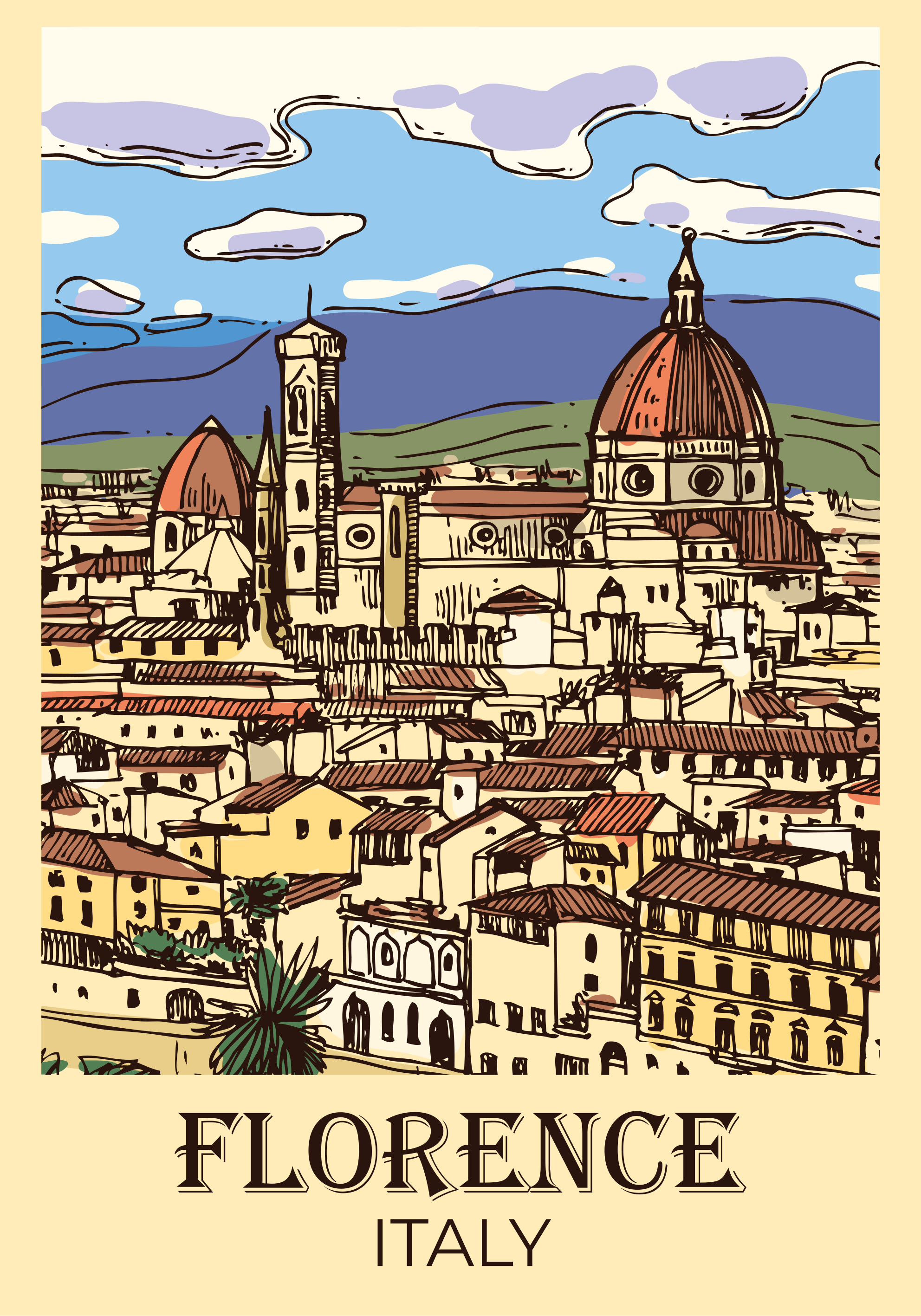 Italy Florence poster print - TenStickers
