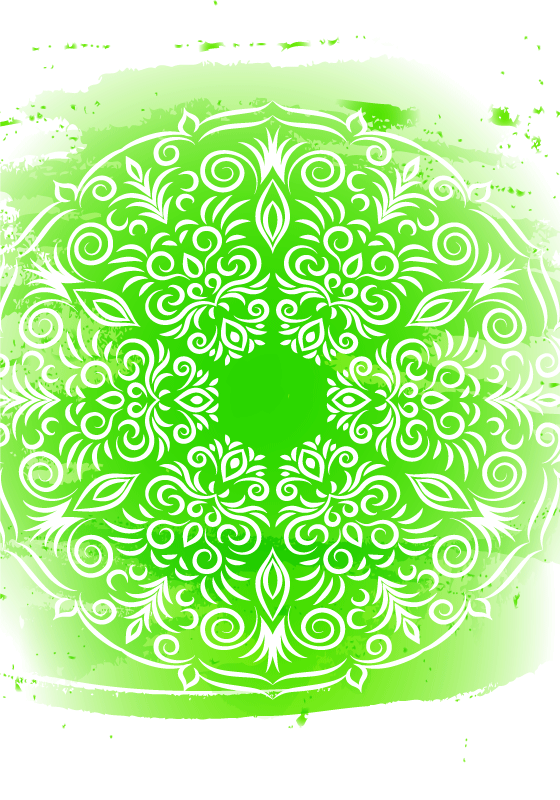 Green Mandala Art Wall Poster - TenStickers