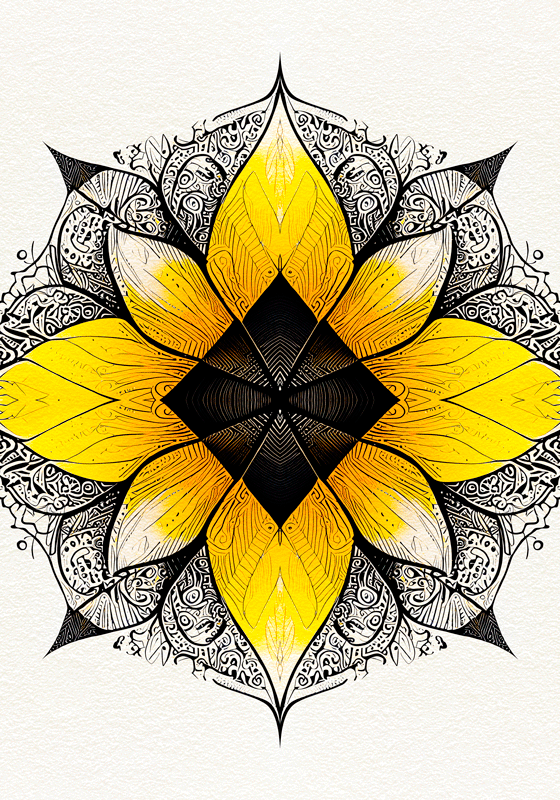 Flowery Mandala Zen Poster - TenStickers