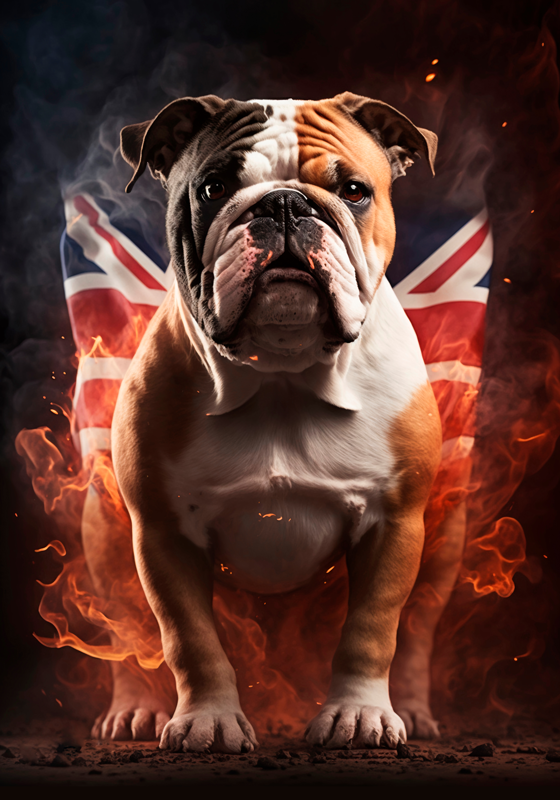 British Bulldog Fire poster - TenStickers