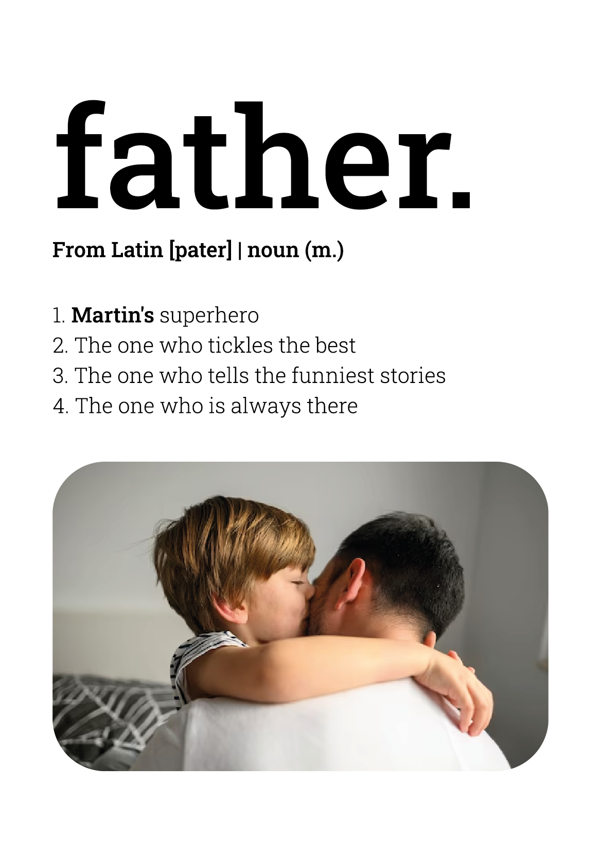 Description Word Father Living Room Poster - TenStickers