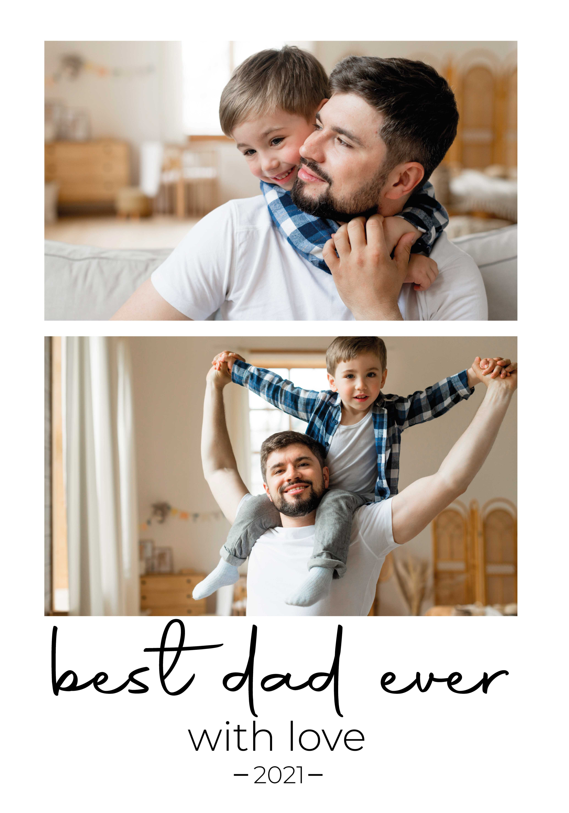 Best Dad Ever Customise Photos Poster - TenStickers
