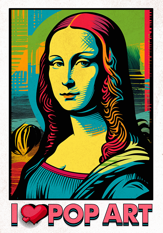 colorful Gioconda pop art poster - TenStickers