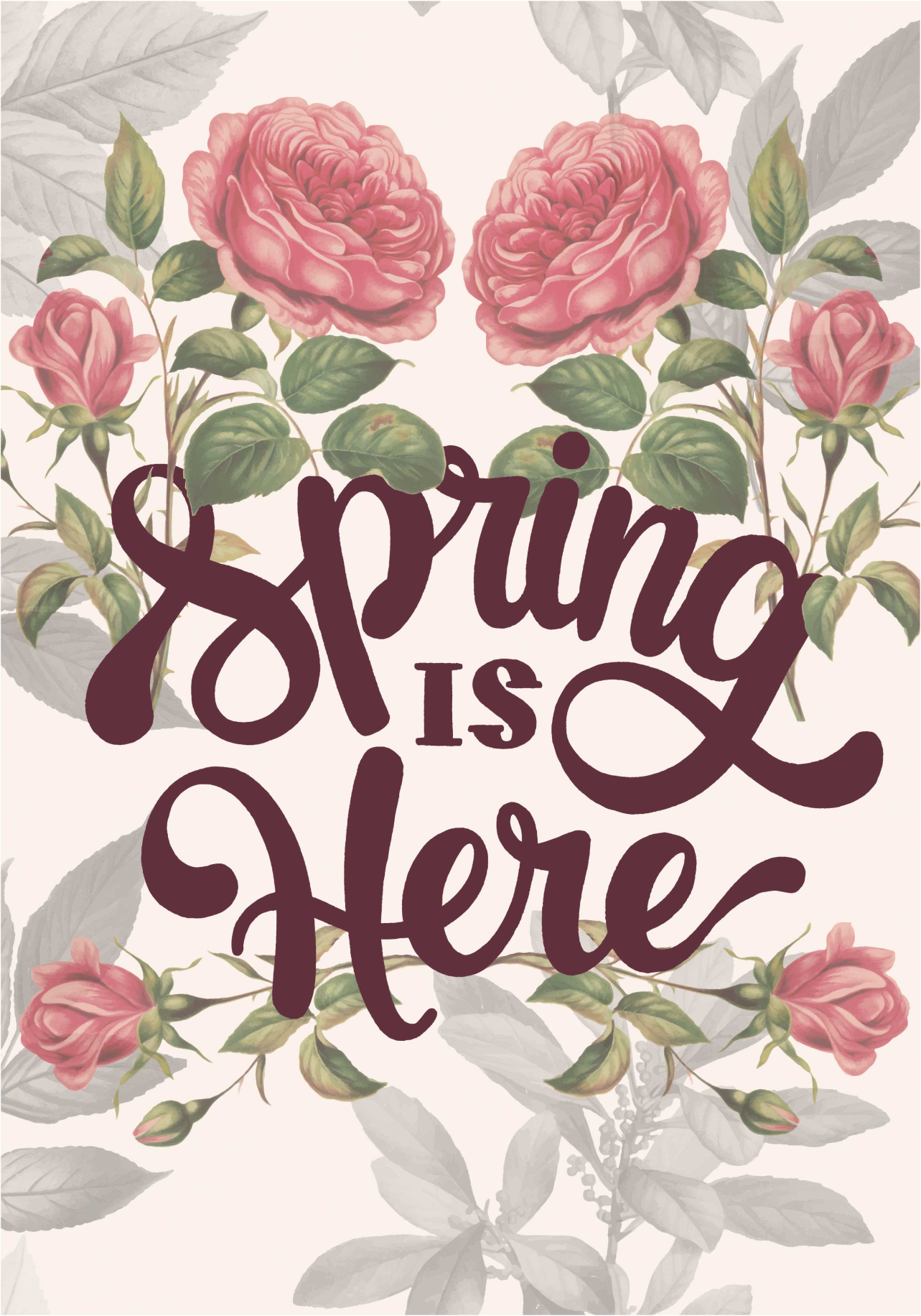 Spring Is Here Floral Poster - TenStickers