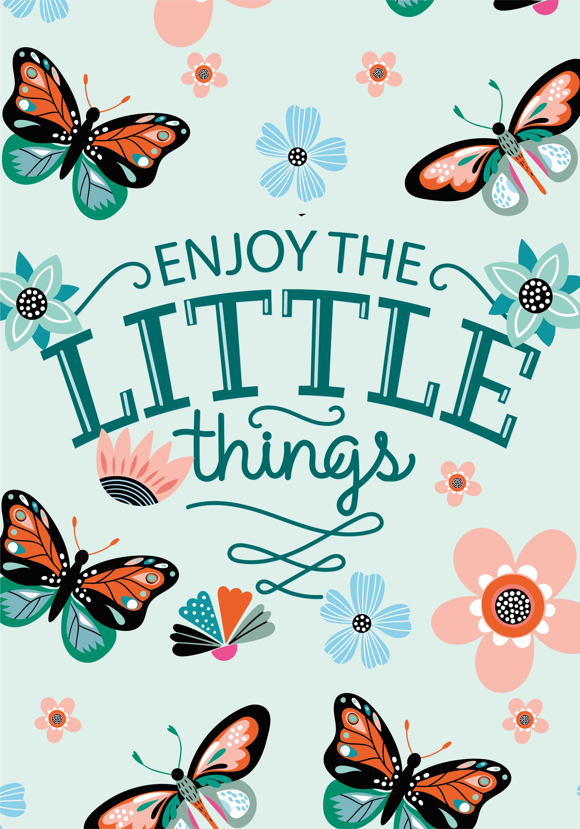 Enjoy the little things wall poster for living room - TenStickers