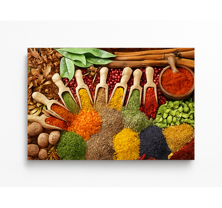 Realistic spices design kitchen canvas print - TenStickers