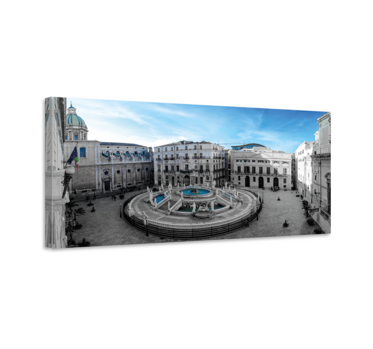 Palermo Fountain Square cityscape wall art - TenStickers