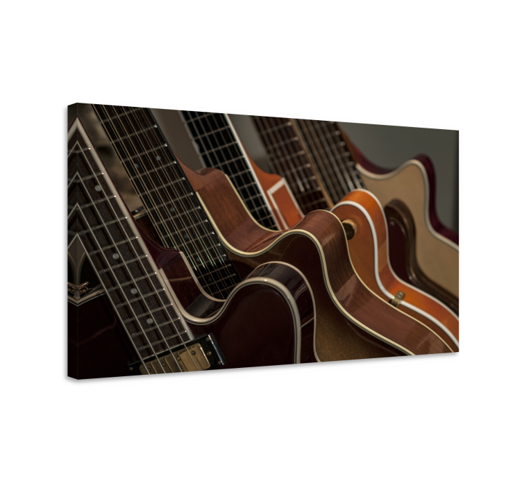 Guitar Collection Close-Up music canvas art - TenStickers