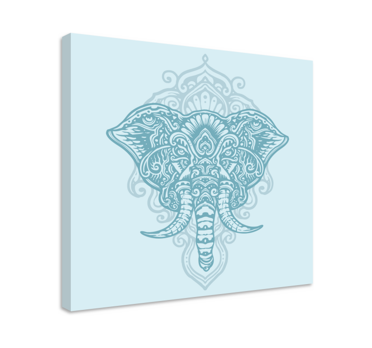 Ornate elephant design elephant wallart - TenStickers