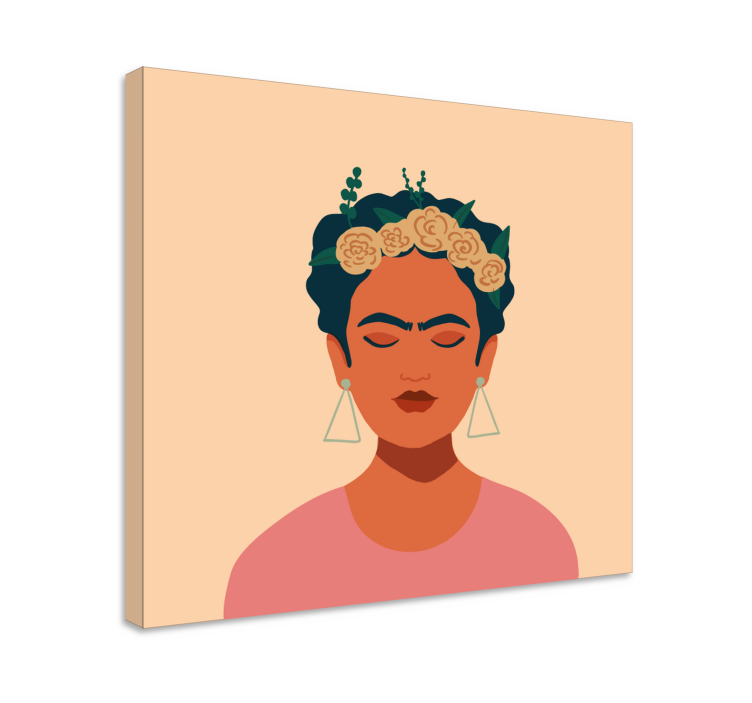 People canvas frida inspired artwork - TenStickers