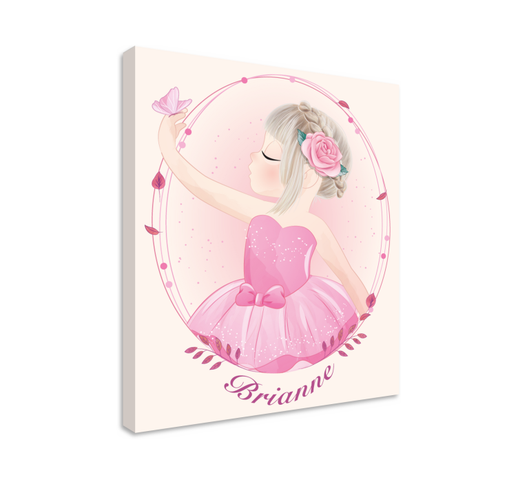 Nursery canvas dancing ballerina girl artwork - TenStickers