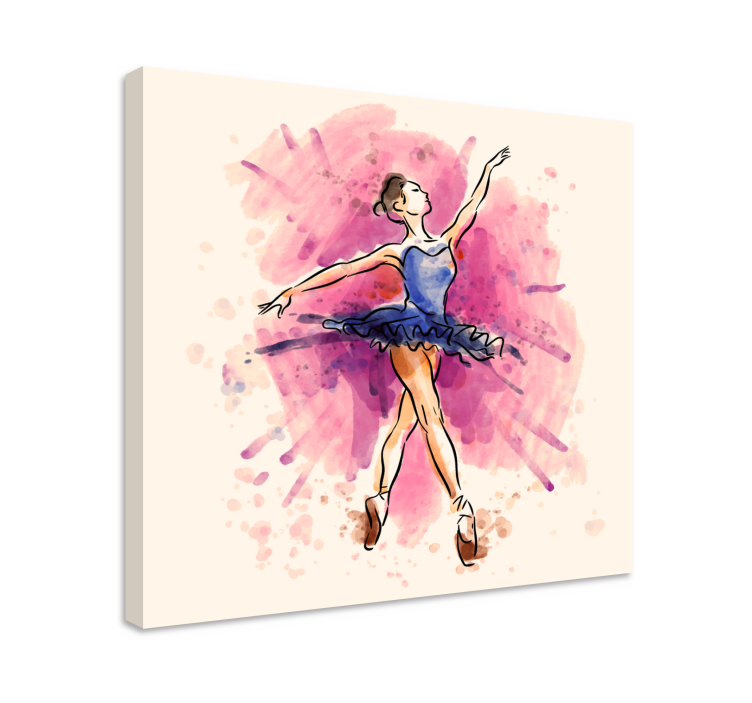 Dancer canvas graceful ballet showcase - TenStickers