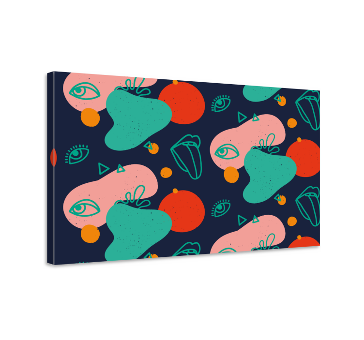 Abstract wall art abstract faces composition - TenStickers