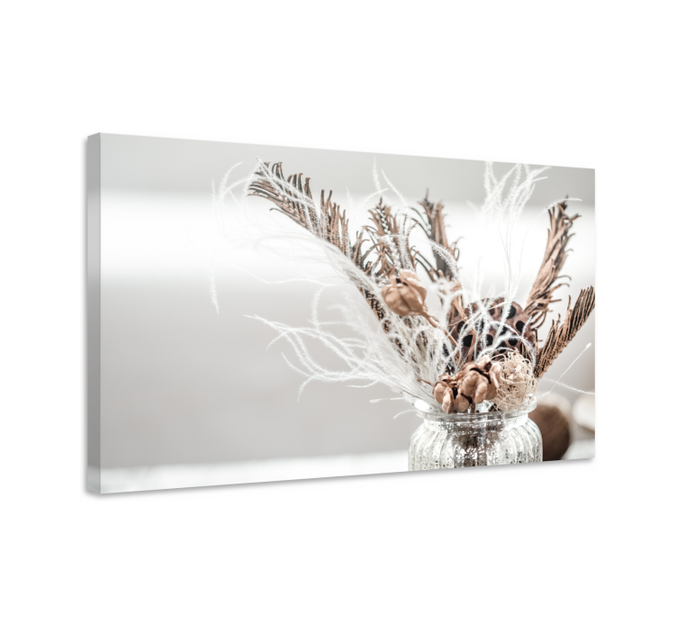 Flowers canvas dried floral arrangement art - TenStickers