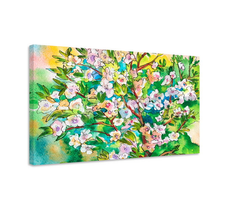 Flowers canvas blooming floral arrangement - TenStickers