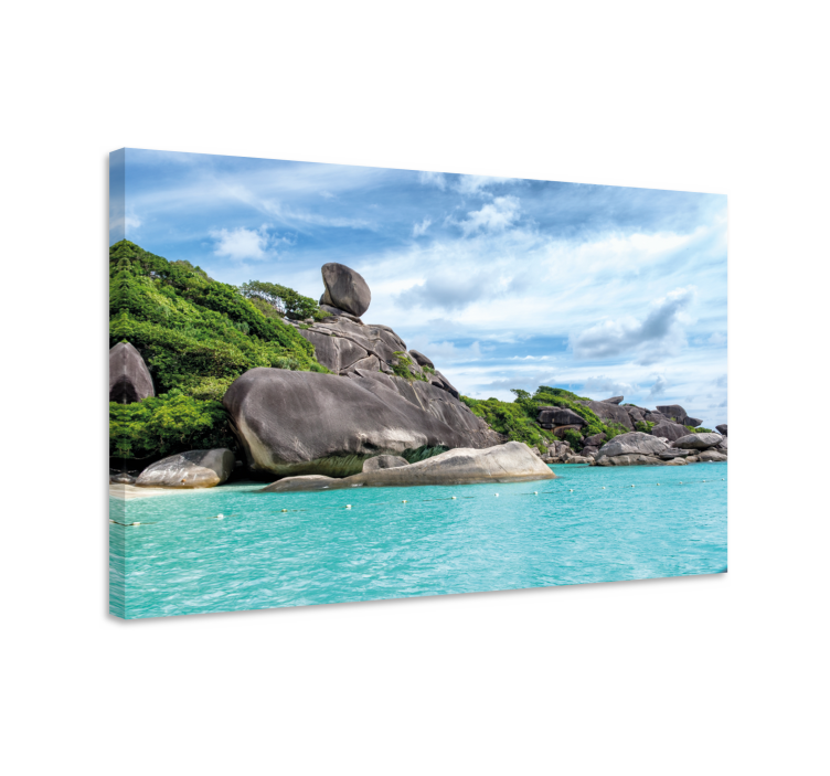 Landscape canvas rocky island view - TenStickers