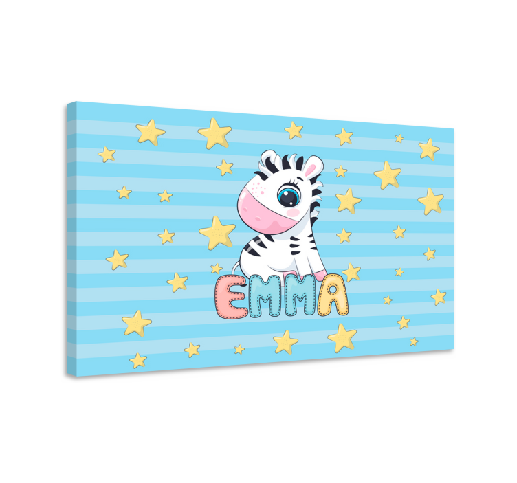 Stag canvas cute zebra figurine - TenStickers