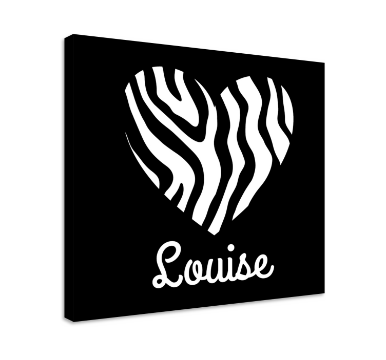 Quote canvas with personalized heart design - TenStickers